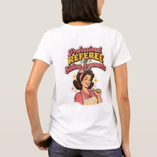 Professional Referee Sibling Arguments Retro Comic T-Shirt