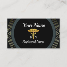 Professional Registered Nurse Gold and Black