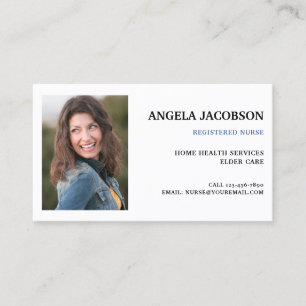 Professional Registered Nurse Photo Business Card