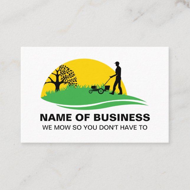 Professional & Relaxing Lawn Care landscaping Business Card (Front)