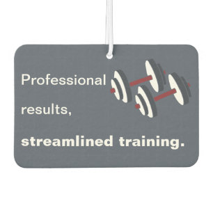 Professional Results, Streamlined Training - Grey Car Air Freshener