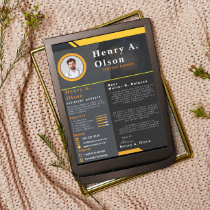 Professional Resume Template with Photo