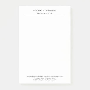Professional Retro Style Elegant Plain Simple Post-it Notes