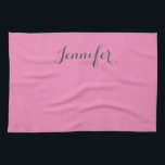 Professional retro vintage pink add your name tea towel<br><div class="desc">This template can be customised to meet all personal occupations.</div>