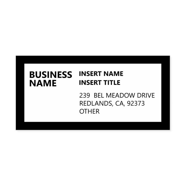 Professional Return Address Rubber Stamp (Imprint)