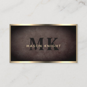 Professional Rock Slate Stone & Gold Luxury Design Business Card
