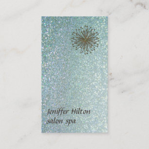 Professional romantic glamourous glittery dandelio business card