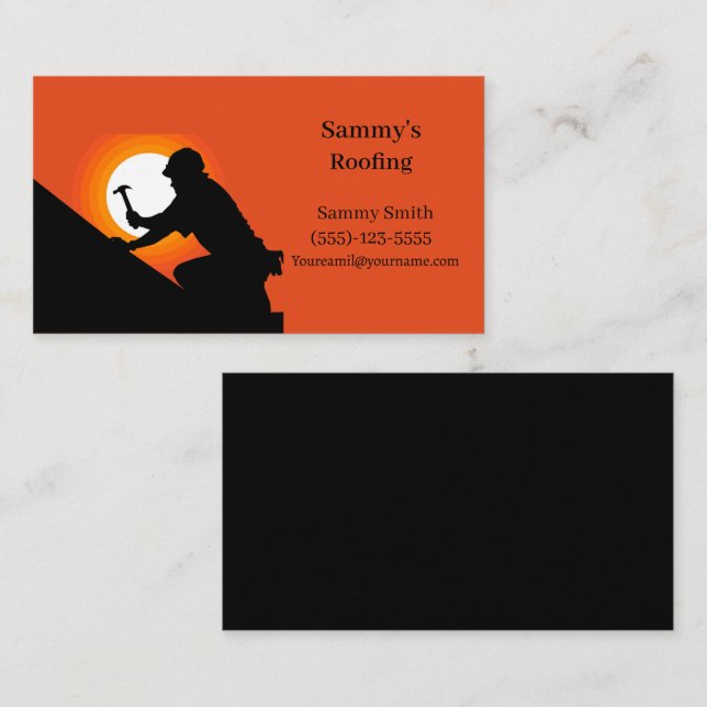 Professional Roofing  Business Card (Front/Back)