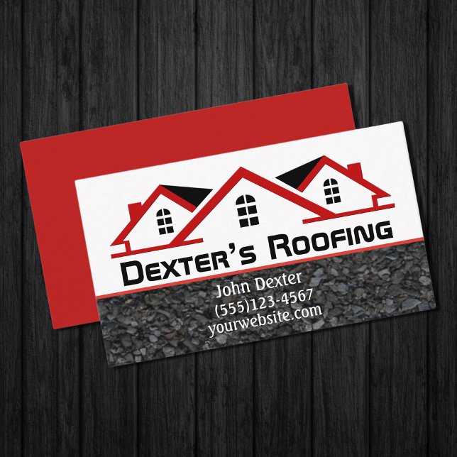 Professional Roofing Company Construction Business Card (Creator Uploaded)