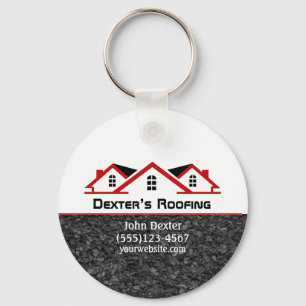 Professional Roofing Company Construction Business Key Ring