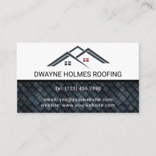 Professional  Roofing Company Contractor  Business Card