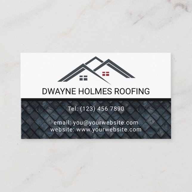 Professional  Roofing Company Contractor  Business Card (Front)