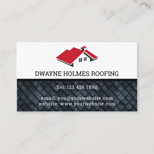 Professional  Roofing Company Contractor  Business Card (Front)