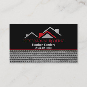 Professional Roofing Construction Company Business Card