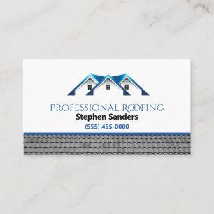 Professional Roofing Construction Company Business Card
