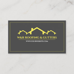 Professional Roofing & Gutters Business Card