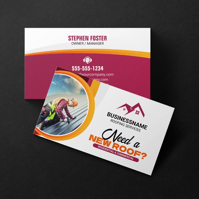 Professional Roofing Repairs Installation Service Business Card (Creator Uploaded)