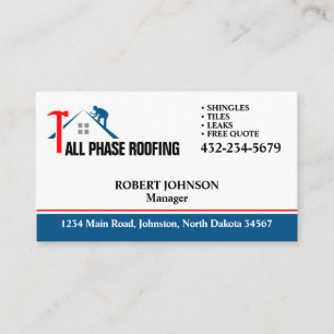 Professional Roofing Service Business Card