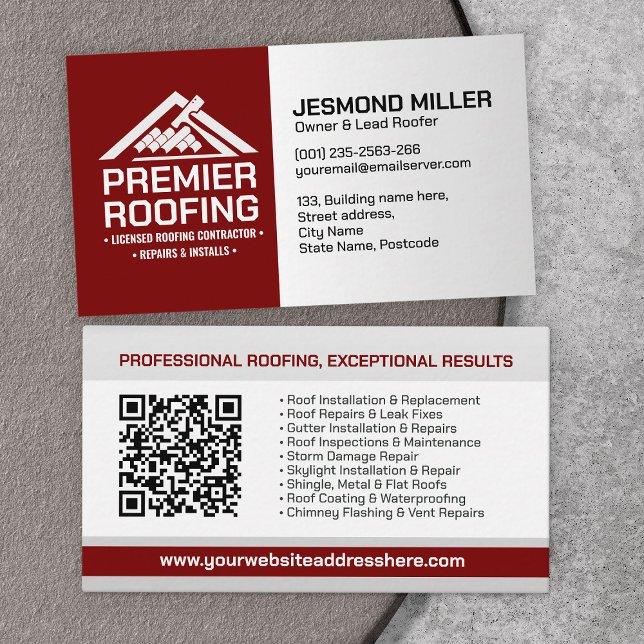 Professional Roofing Services - Roofer Business Card (Creator Uploaded)