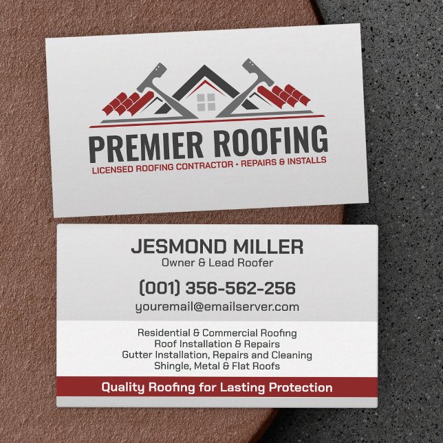 Professional Roofing Services - Roofer Business Card (Creator Uploaded)