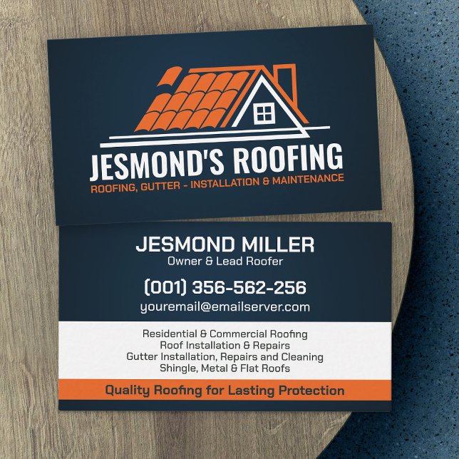 Professional Roofing Services - Roofer Business Card (Creator Uploaded)
