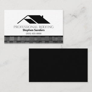 Professional Roofing Shingles Construction Business Card