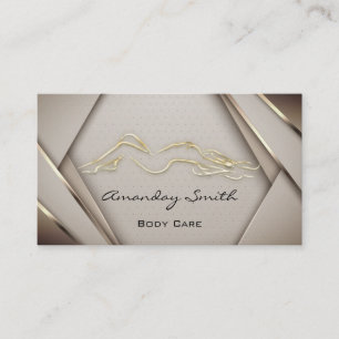 Professional Rose Body Care Logo SPA Wellness Business Card