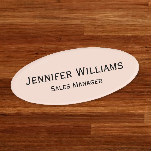 Professional Rose Gold Office Business Magnetic Name Tag (Professional Rose Gold Office Business Magnetic Name Tag)