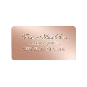 Professional Rose Gold Return Address Label