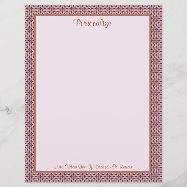 Professional Rosy Brown & Grey Border Personalise (Front)