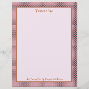 Professional Rosy Brown & Grey Border Personalise