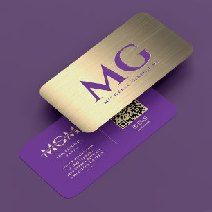 Professional Royal Purple Therapist Podiatrist Business Card