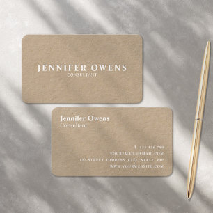 Professional Rustic Kraft Paper Business Card
