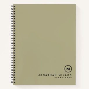 Professional Sage Green Notebook