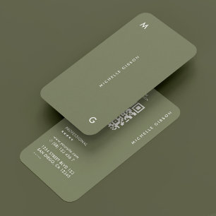 Professional Sage Minimalist Simple Business Card