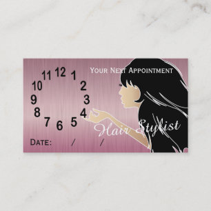 Professional Salon Hair Stylist Appointment Cards