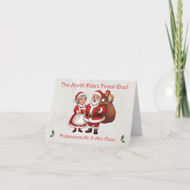 Professional Santa Business Card Greet Mrs Claus (Front)