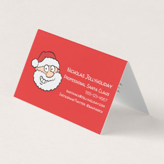 Professional Santa Claus Funny Informal Cartoon Business Card
