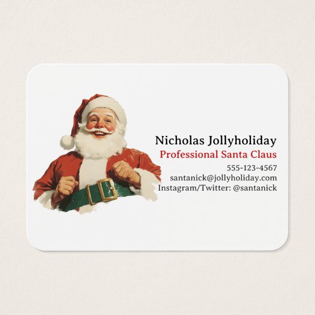 Professional Santa Claus Retro Vintage Informal (Front)