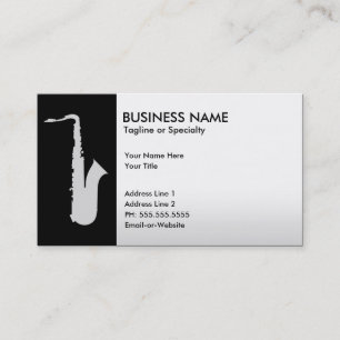 professional saxophone business card