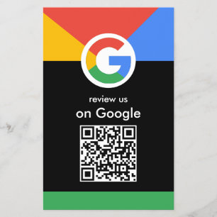 Professional Scan to Review Google QR Code Busines Flyer