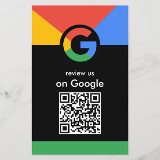 Professional Scan to Review Google QR Code Busines Flyer