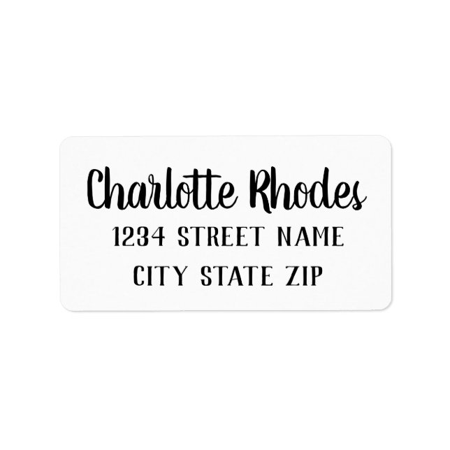Professional Script Typography Simple Modern Label (Front)