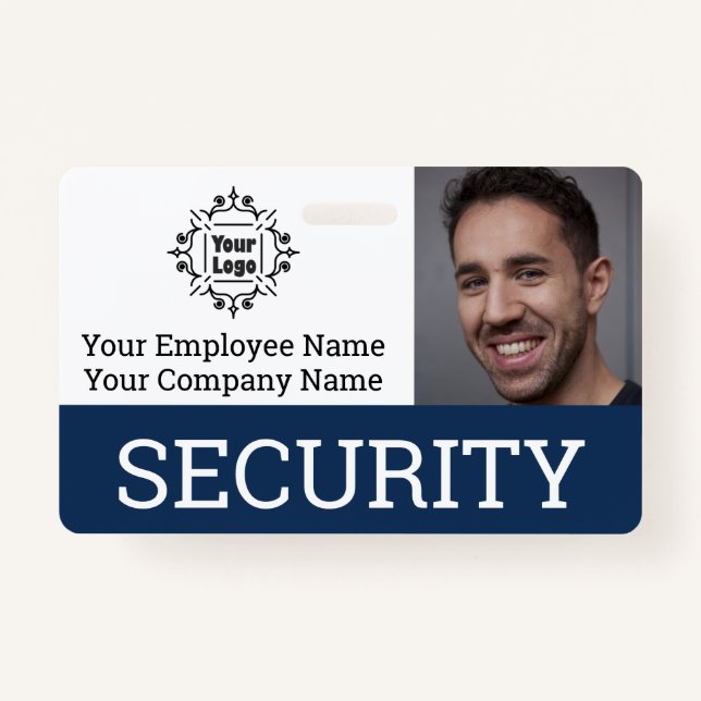 Professional Security Guard Photo ID ID Badge (Front)