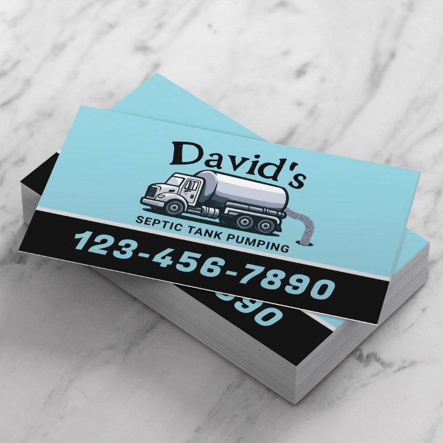 Professional Septic Tank Pumping Service Business Card (Creator Uploaded)