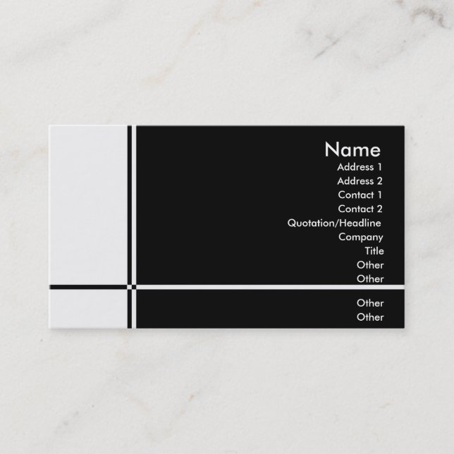Professional Services Profile Card (Front)