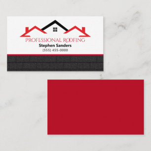 Professional Shingles Roofing Construction Company Business Card