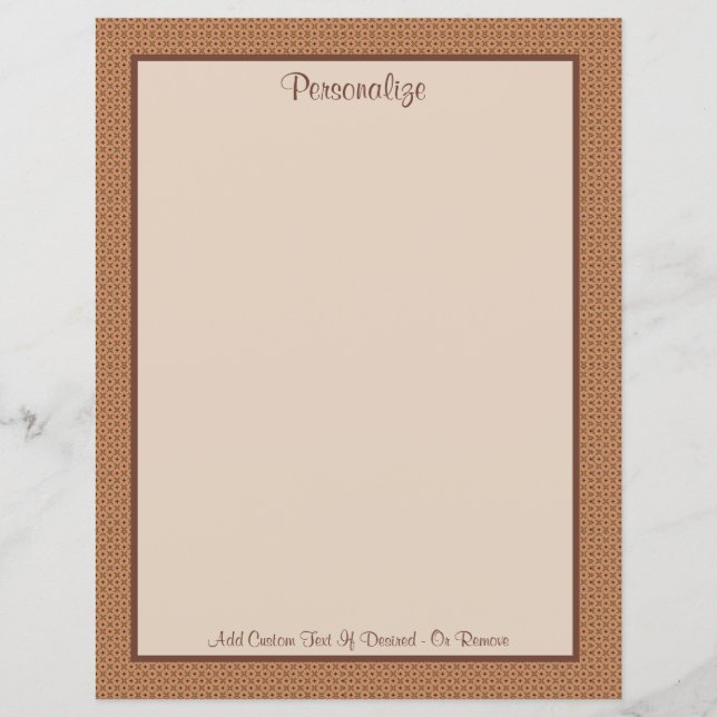Professional Sienna Brown Border Personalise (Front)