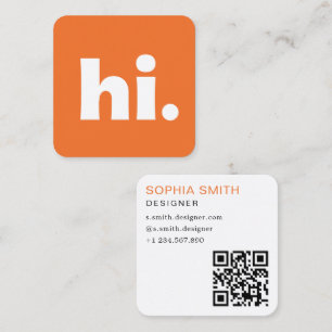 Professional Signature UV Gloss Square Business Card