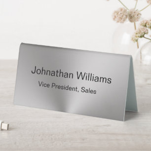 Professional Silver and Black Template Name Title